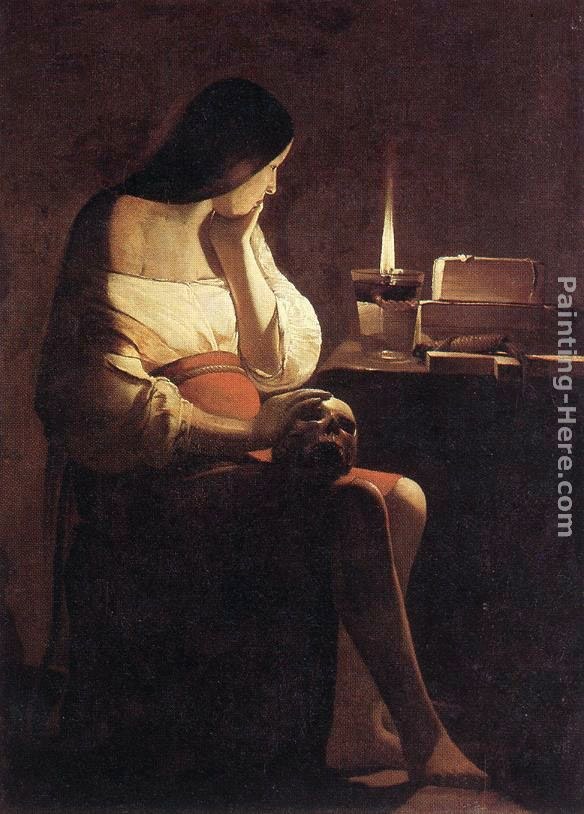 Georges de La Tour Magdalen of the night light